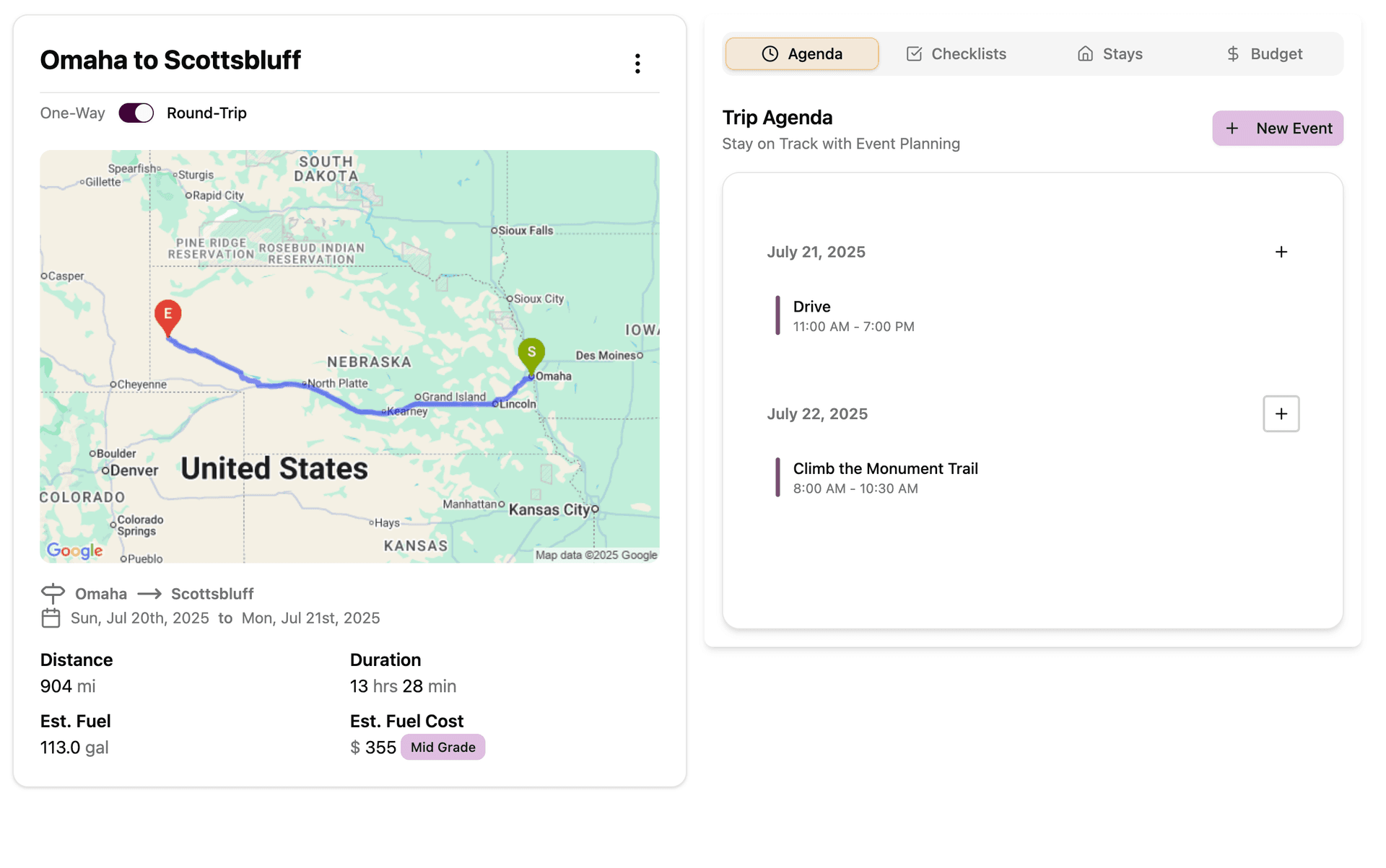 Mileage Tracker Screenshot
